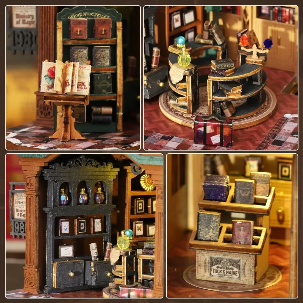 Librairie Rétro en Blocs de Construction – Maquette Modulaire DIY