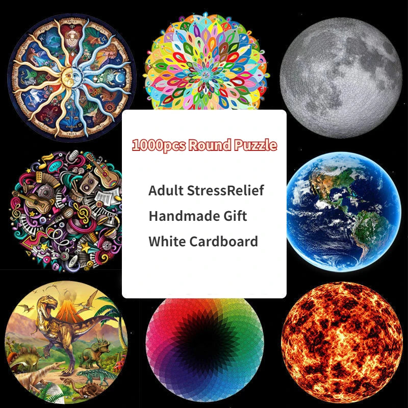 Puzzle rond 1000 pièces – Collection Évasion – 65 cm
