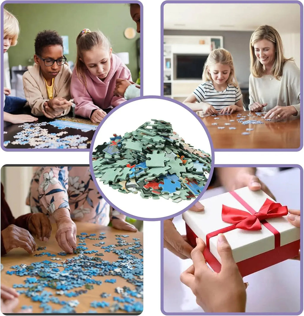 Puzzle Adulte Aurores Boréales & Chalet d’Hiver – 1000 à 1500 Pièces