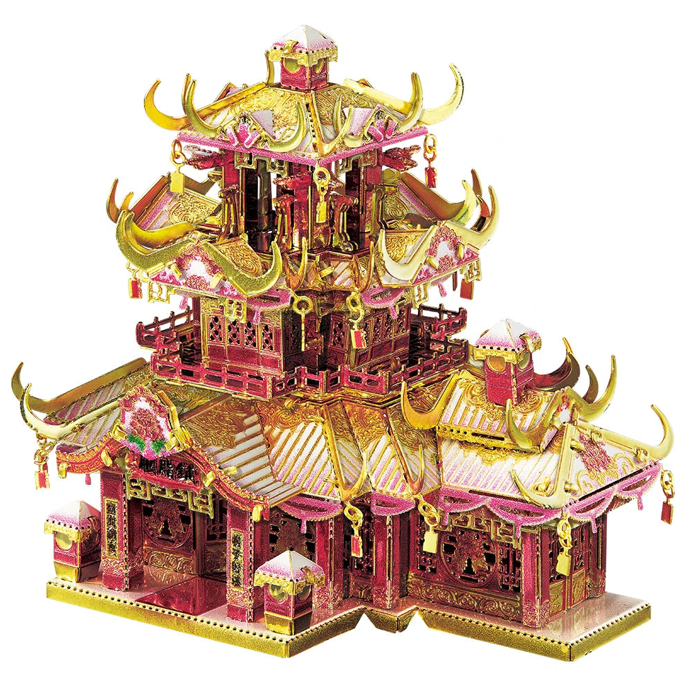 Puzzle 3D en métal – Temple chinois traditionnel à assembler