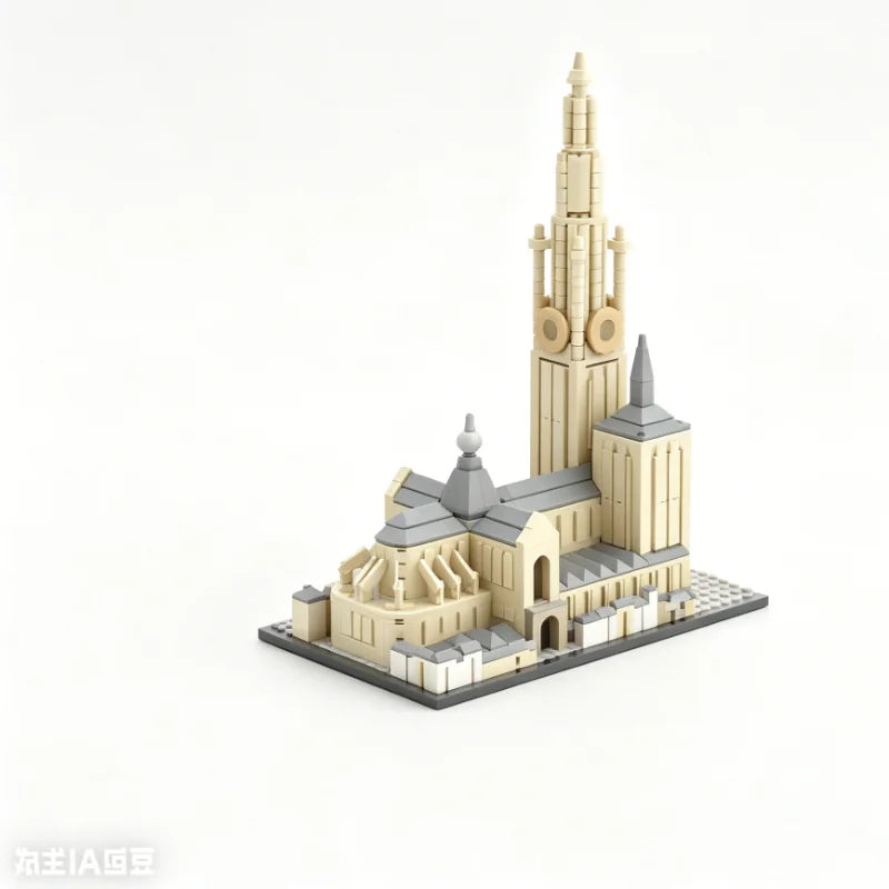 Cathédrale d’Anvers – Maquette en Blocs de Construction 1 864 Pièces
