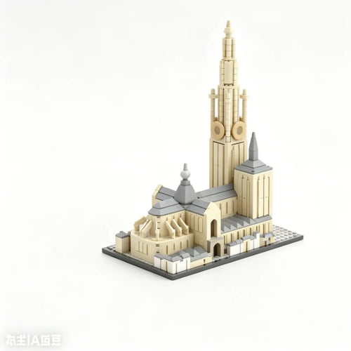 Cathédrale d’Anvers – Maquette en Blocs de Construction 1 864 Pièces