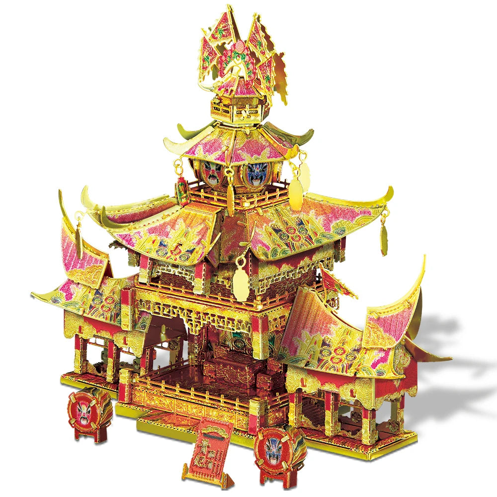 Puzzle 3D en métal – Temple chinois traditionnel à assembler