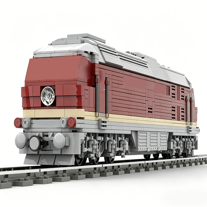 Locomotive Diesel BR132 V2 en Briques – 1 652 Pièces – Modèle de Train MOC à Construire