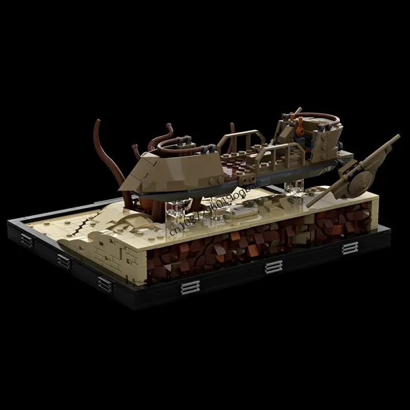 Diorama de barge volante du désert MOC – 940 pièces