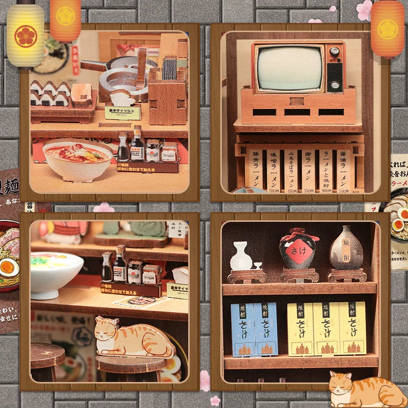 Book Nook CUTEBEE Morita-Ya – Maison Miniature 3D en Bois avec LED