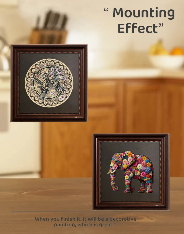 Puzzle en bois – Animaux colorés & motifs artistiques