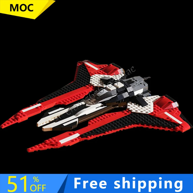 Vaisseau spatial futuriste à ailes mobiles – Kit de construction MOC
