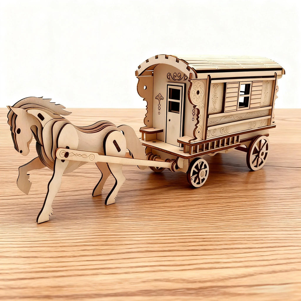 🐎 Carrosse de Conte de Fées OUZEY – Puzzle 3D en Bois