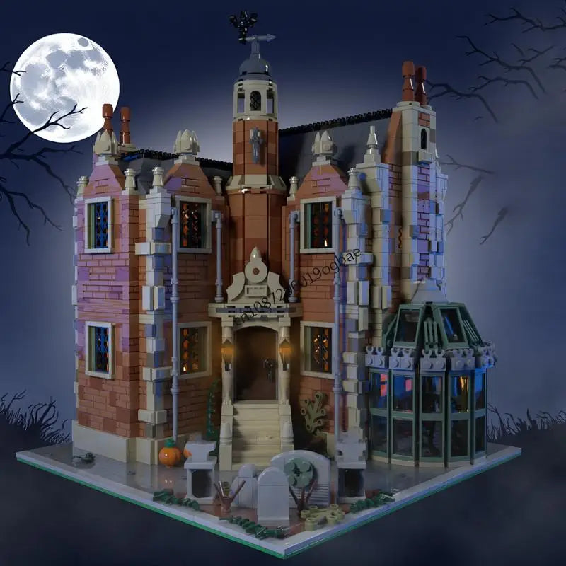Maquette MOC 2 098 pièces – Manoir hanté médiéval européen – Maison miniature à construire – Jeu créatif et idée cadeau