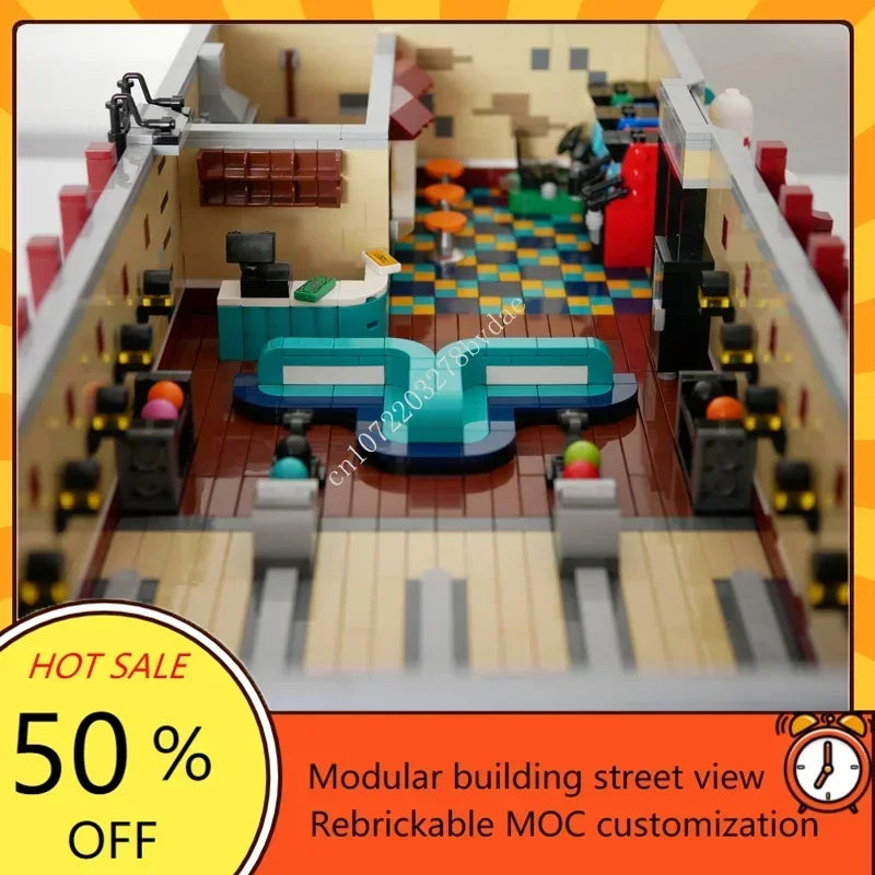 Bowling rétro à construire – 2779 pièces – Kit de construction MOC