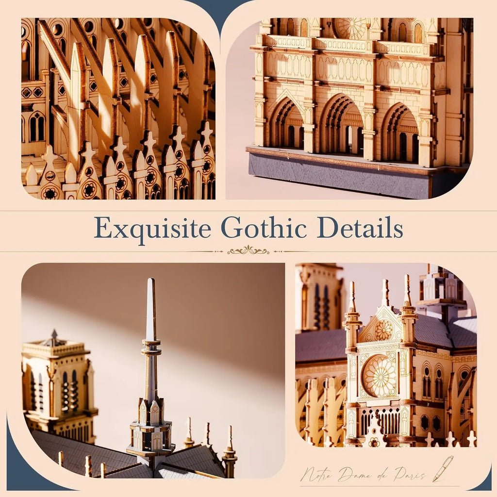 Puzzle 3D en bois Notre-Dame de Paris – Maquette à construire