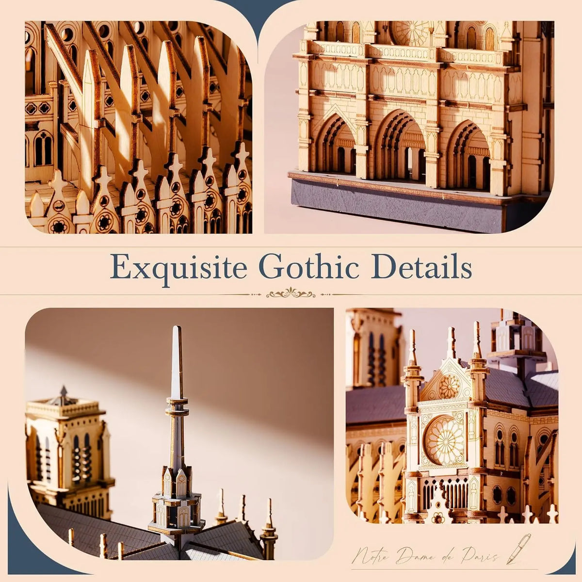Puzzle 3D en bois Notre-Dame de Paris – Maquette à construire