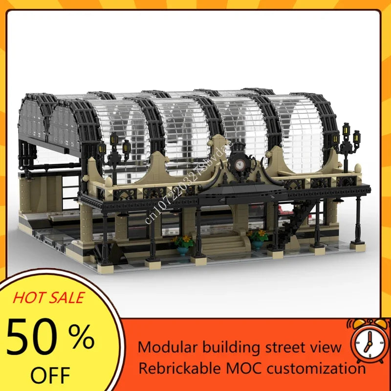 Grande gare ferroviaire à construire – Kit MOC 2572 pièces