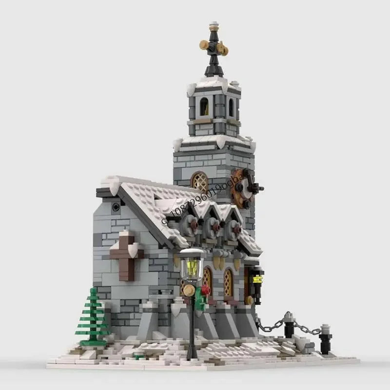 Église d’Hiver MOC en Briques – 1074 Pièces