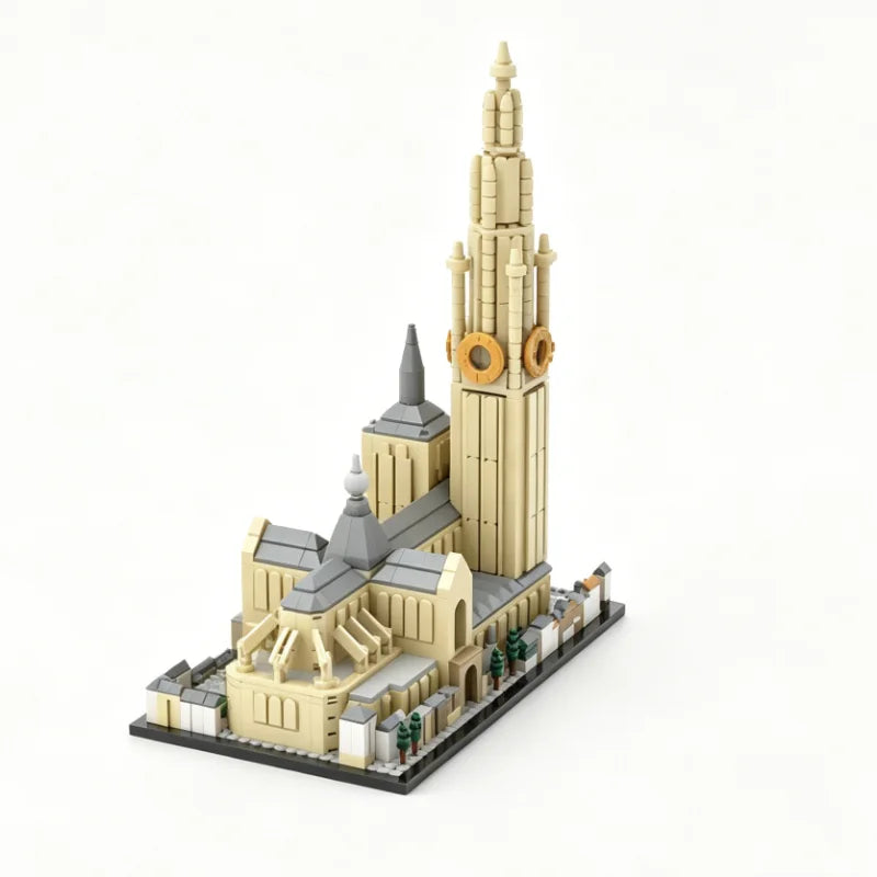 Cathédrale d’Anvers – Maquette en Blocs de Construction 1 864 Pièces