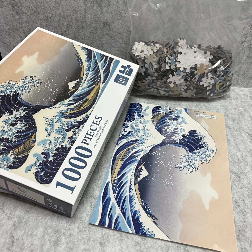 Puzzle La Grande Vague de Kanagawa – 1000 Pièces – 75 × 50 cm