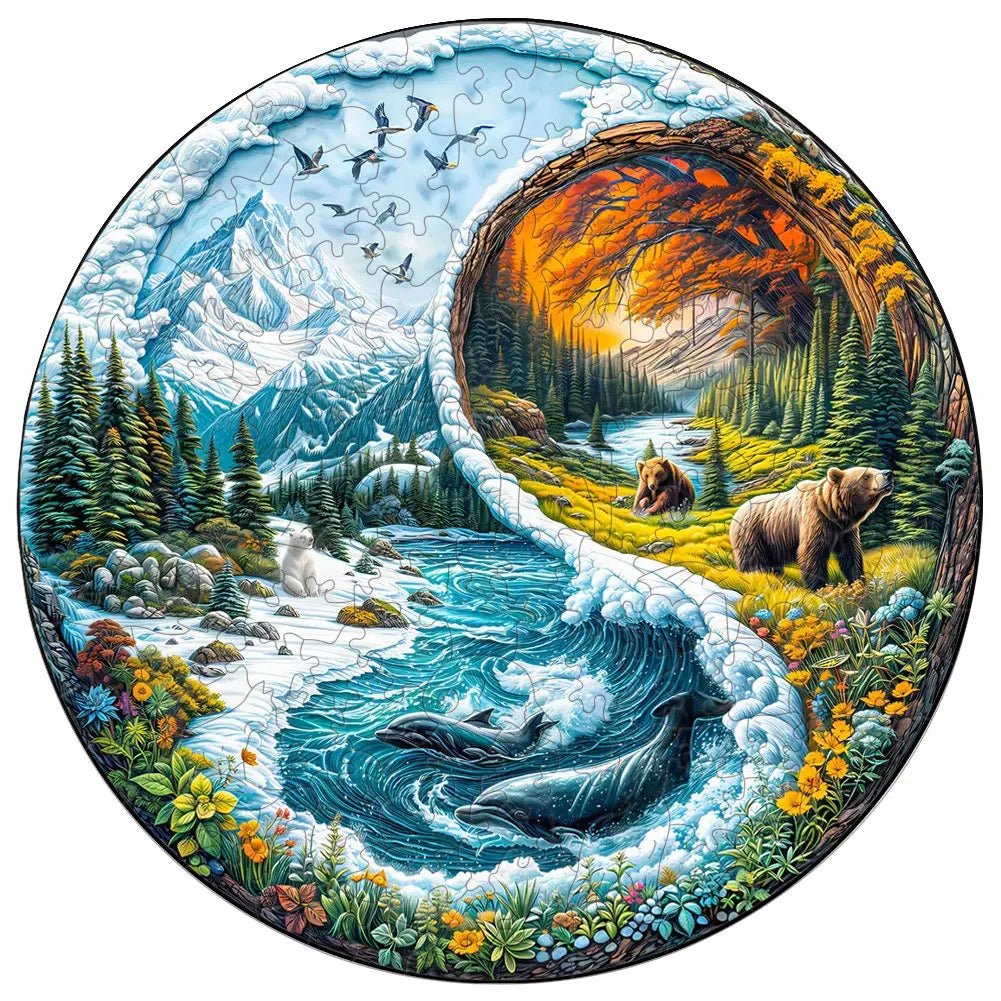 Puzzle en bois animaux – Pièces originales et illustrations colorées