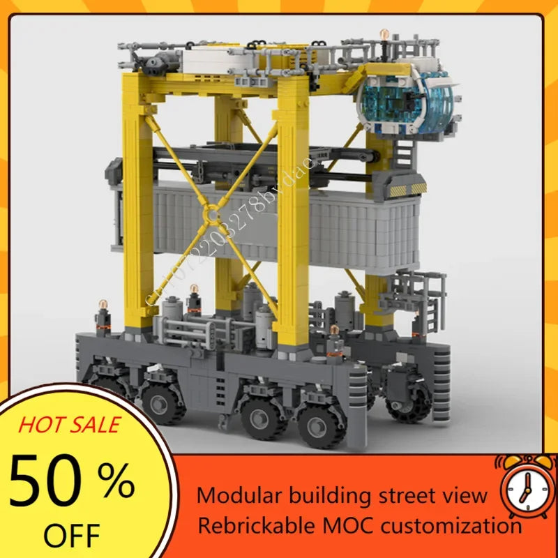 Engin portuaire porte-conteneurs – Kit MOC technique de 1 963 pièces