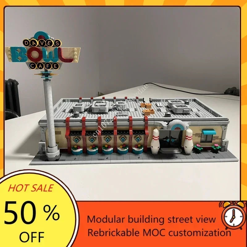 Bowling rétro à construire – 2779 pièces – Kit de construction MOC