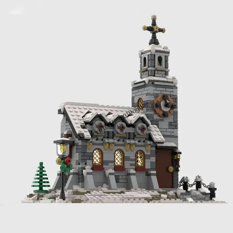 Église d’Hiver MOC en Briques – 1074 Pièces
