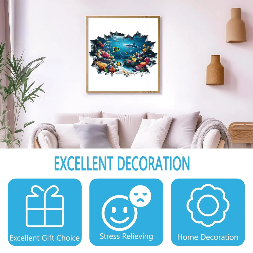 Puzzle en bois – Monde sous-marin & animaux marins