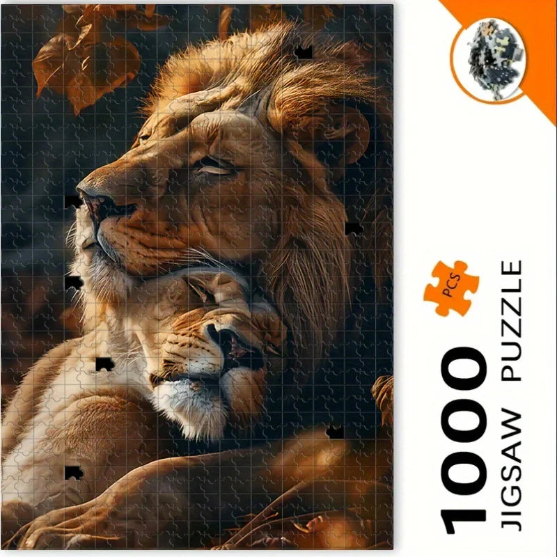 Puzzle Lion & Lionceau – 500 ou 1000 pièces
