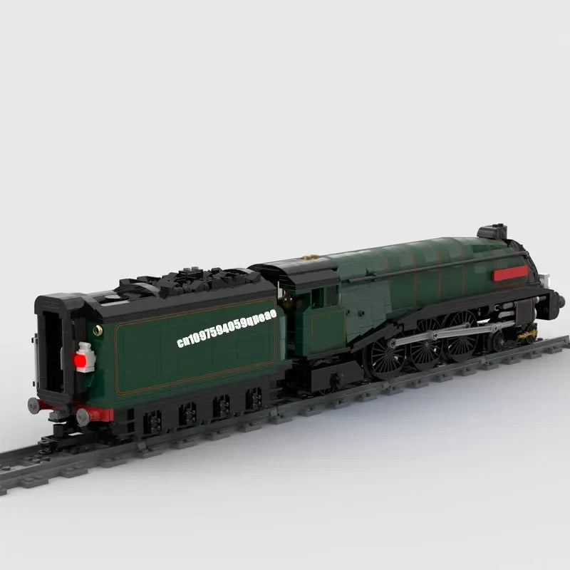 Locomotive à Vapeur Verte – Maquette en Blocs 1 571 Pièces