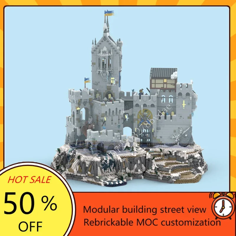 Forteresse médiévale de montagne – Kit de construction MOC 4772 pièces