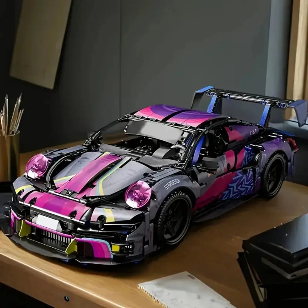 Supercar de Course 1:14 – Maquette en Briques à Construire
