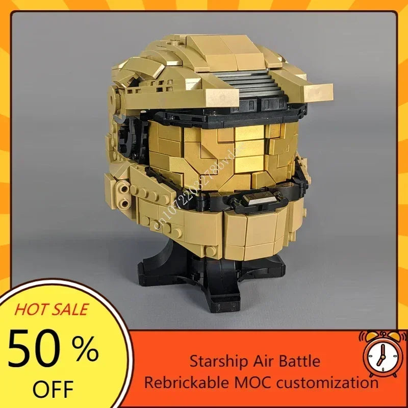 Casque de Combat Spatial en Blocs – Maquette 3D 705 Pièces