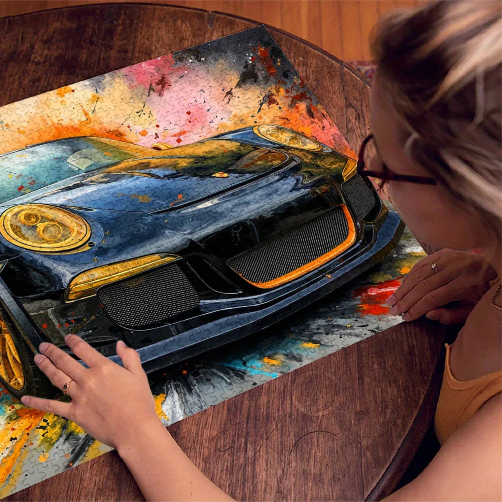 Puzzle Voiture de Course Abstraite – 500 & 1000 Pièces