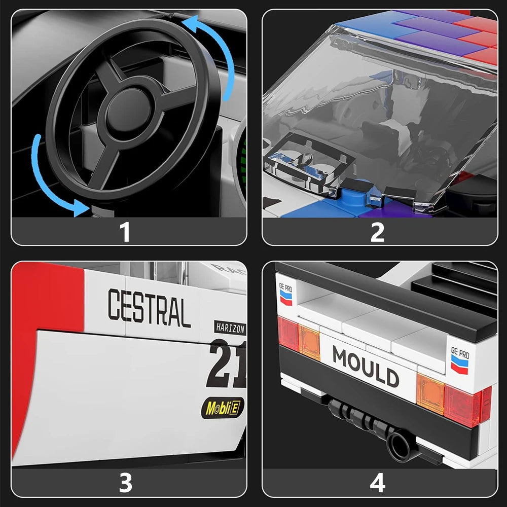 🏎️ Voiture de Course – Kit de Construction 363 Pièces avec Vitrine
