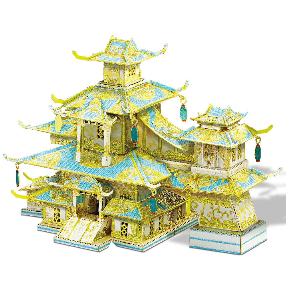 Puzzle 3D en métal – Temple chinois traditionnel à assembler