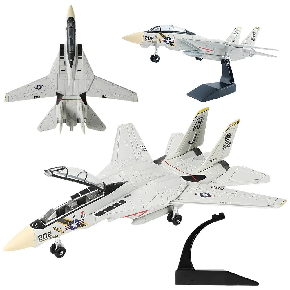 F-14 Tomcat à assembler – Avion de chasse en briques ABS – Modèle de collection 14+