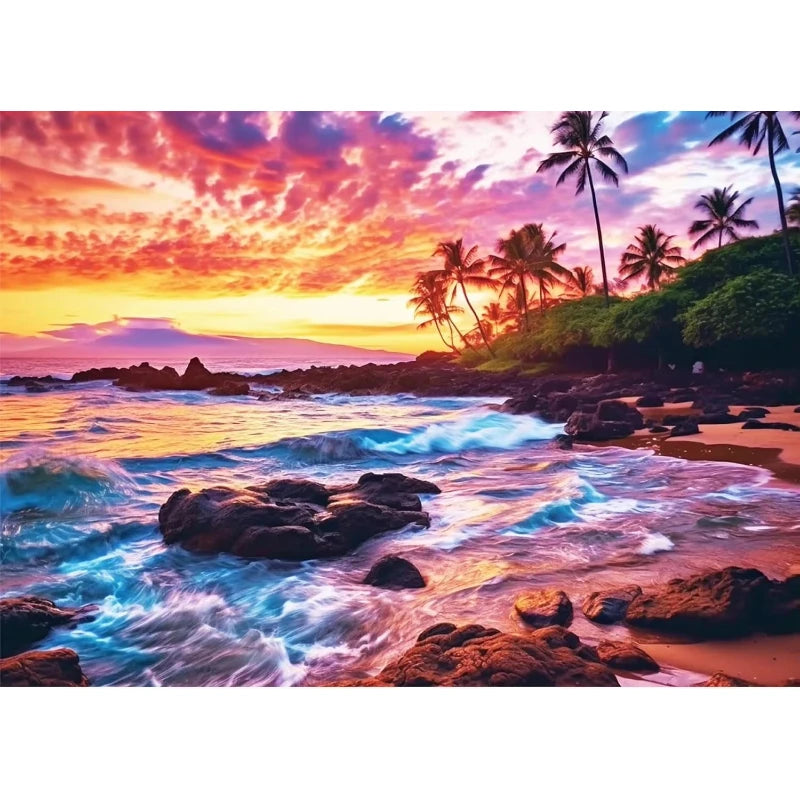 Puzzle coucher de soleil sur la plage – 500 à 2000 pièces