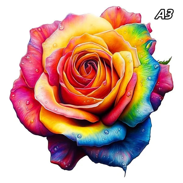 Puzzle 3D en bois – Animaux fantastiques colorés à assembler