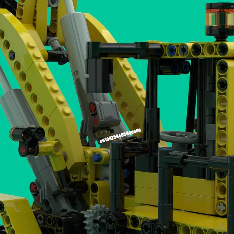 Chargeuse sur pneus à construire – Kit MOC 985 pièces