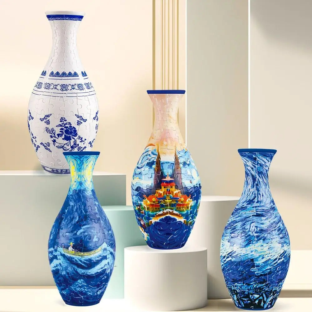 Vase Puzzle 3D à Construire – 160 Pièces