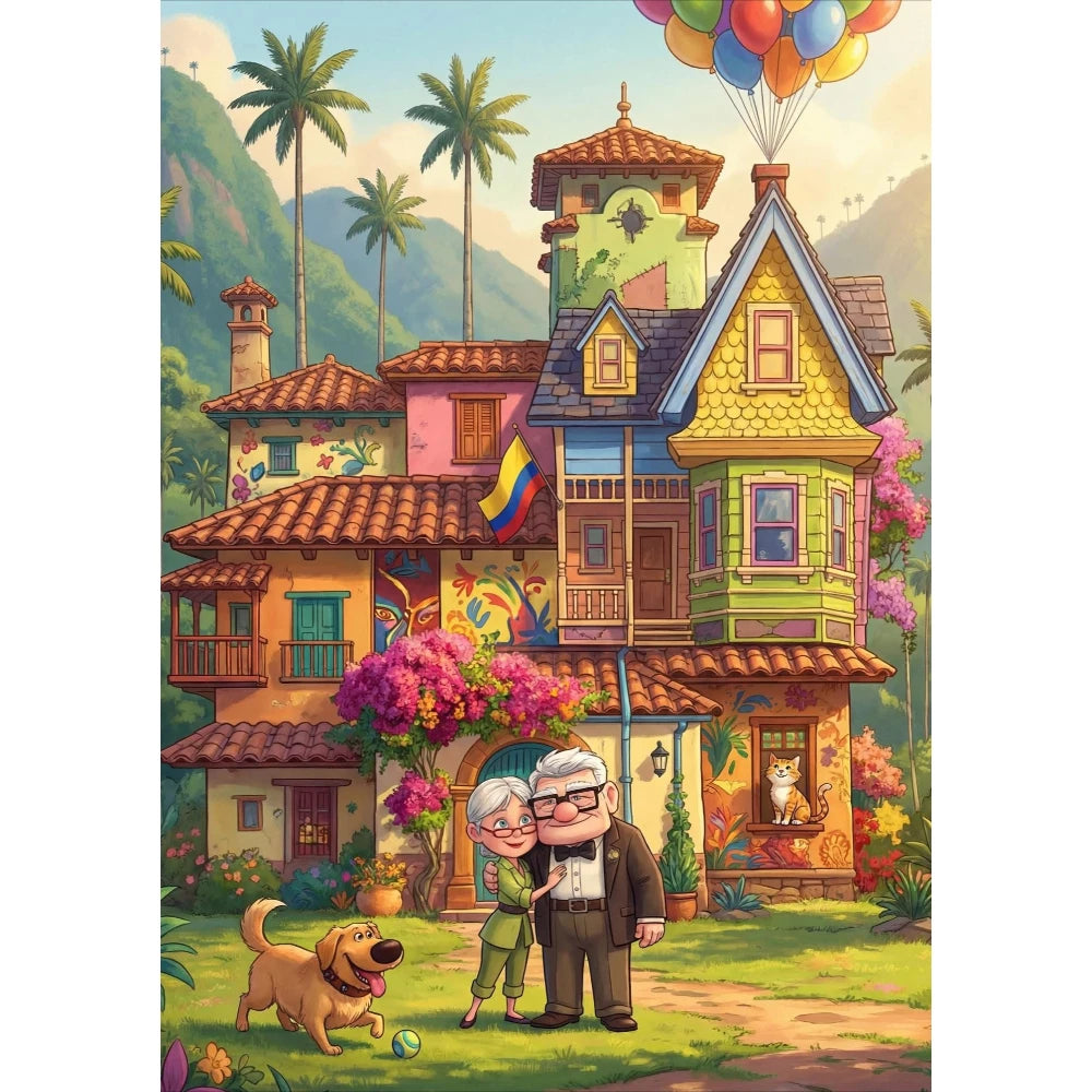 Puzzle Villas Colorées & Paysage – 500 à 2000 Pièces