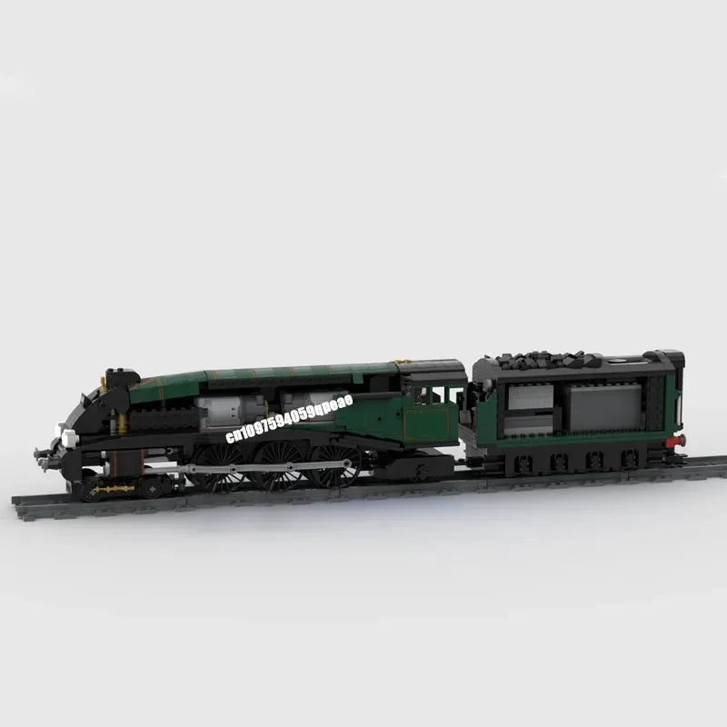 Locomotive à Vapeur Verte – Maquette en Blocs 1 571 Pièces