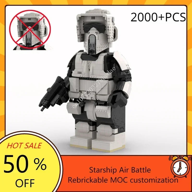 Soldat de l’Espace à Construire – Figurine Géante en Blocs MOC