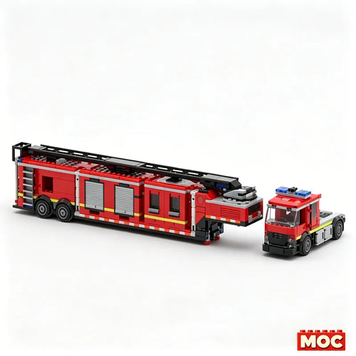 Camion de Pompiers à Construire – 1 250 Pièces – Modèle MOC