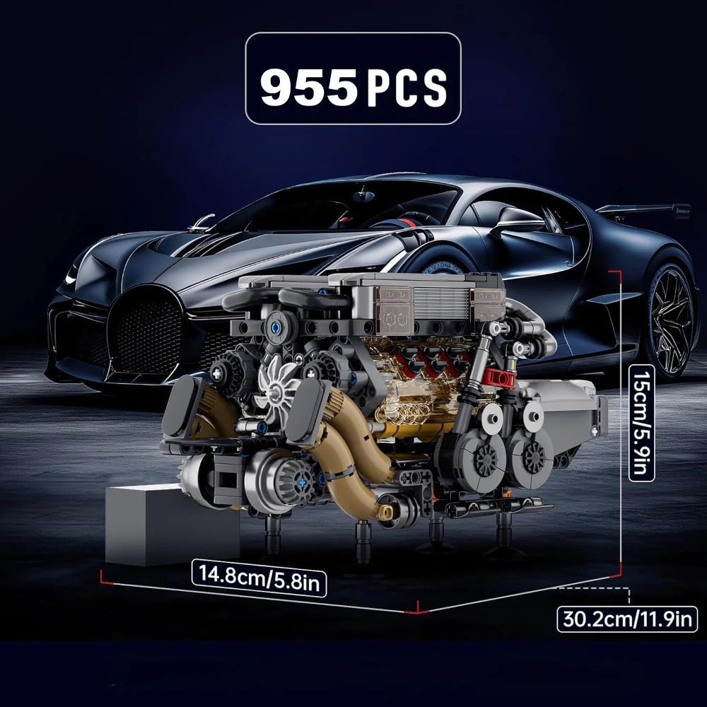 Moteur Mécanique à Construire – 955 Pièces | Kit STEM