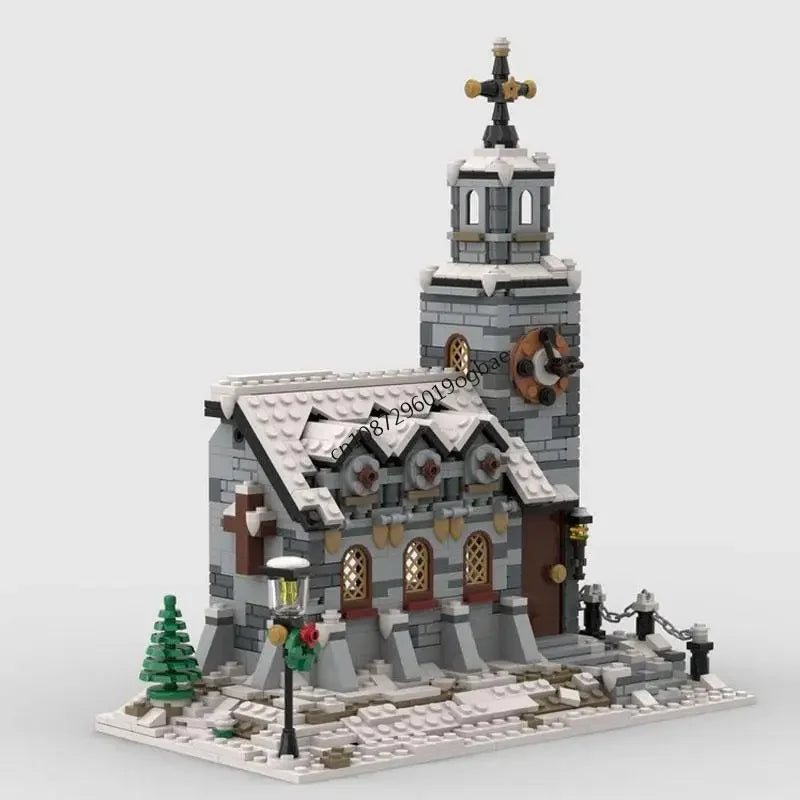 Église d’Hiver MOC en Briques – 1074 Pièces