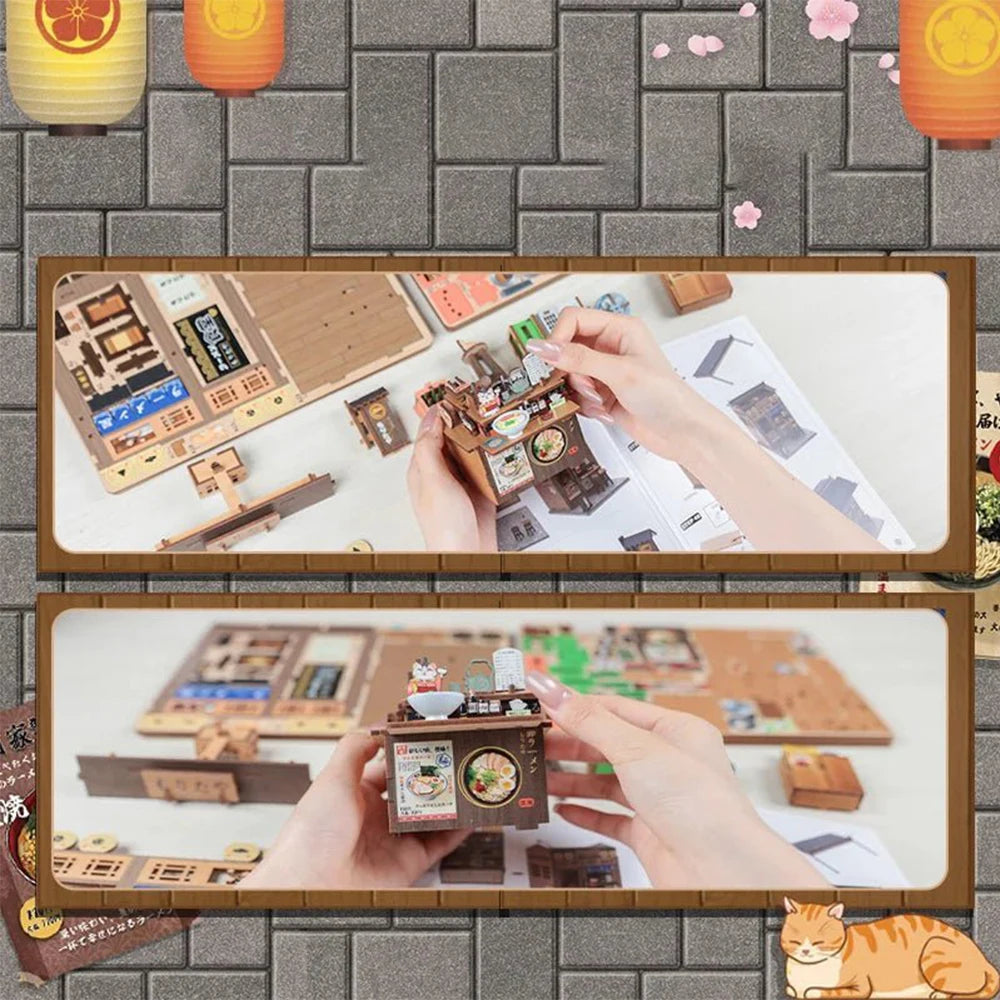 Book Nook Ramen Japonais – Maison Miniature 3D DIY