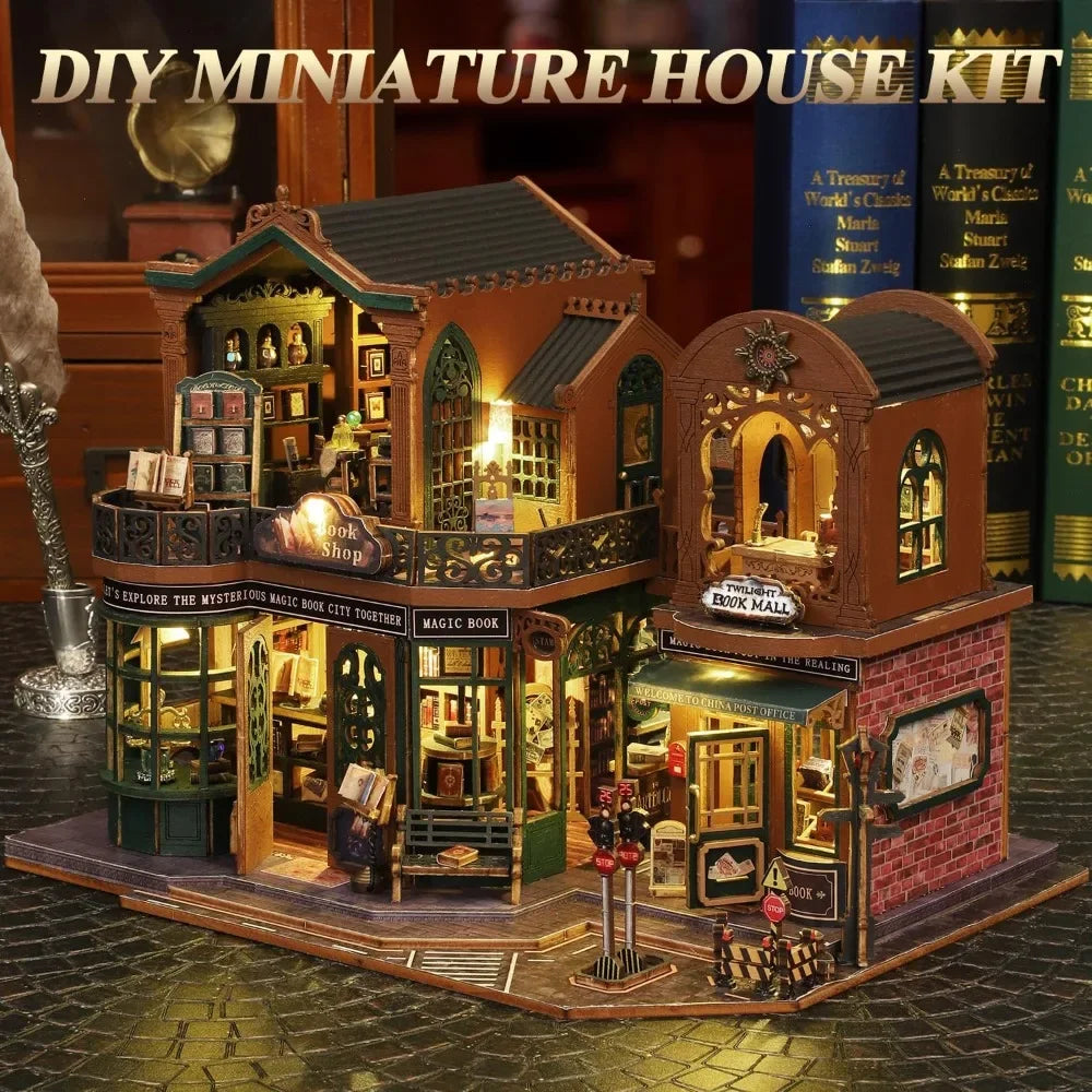 Librairie Rétro en Blocs de Construction – Maquette Modulaire DIY