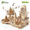 Carrousel Cerf avec Boîte à Musique et Lumière – Puzzle 3D en Bois