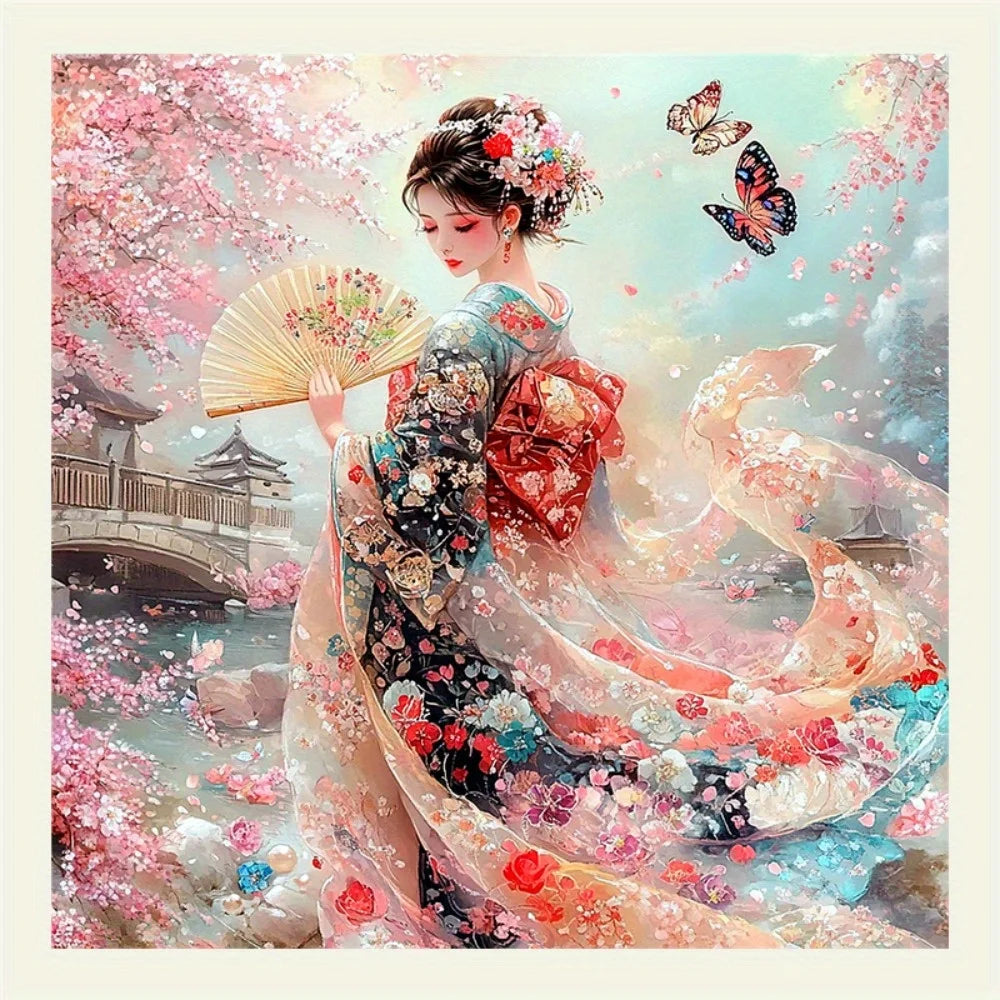 Puzzle Geisha sous les Cerisiers en Fleurs – 1000 Pièces | Décoration Japonaise & Jeu de Réflexion