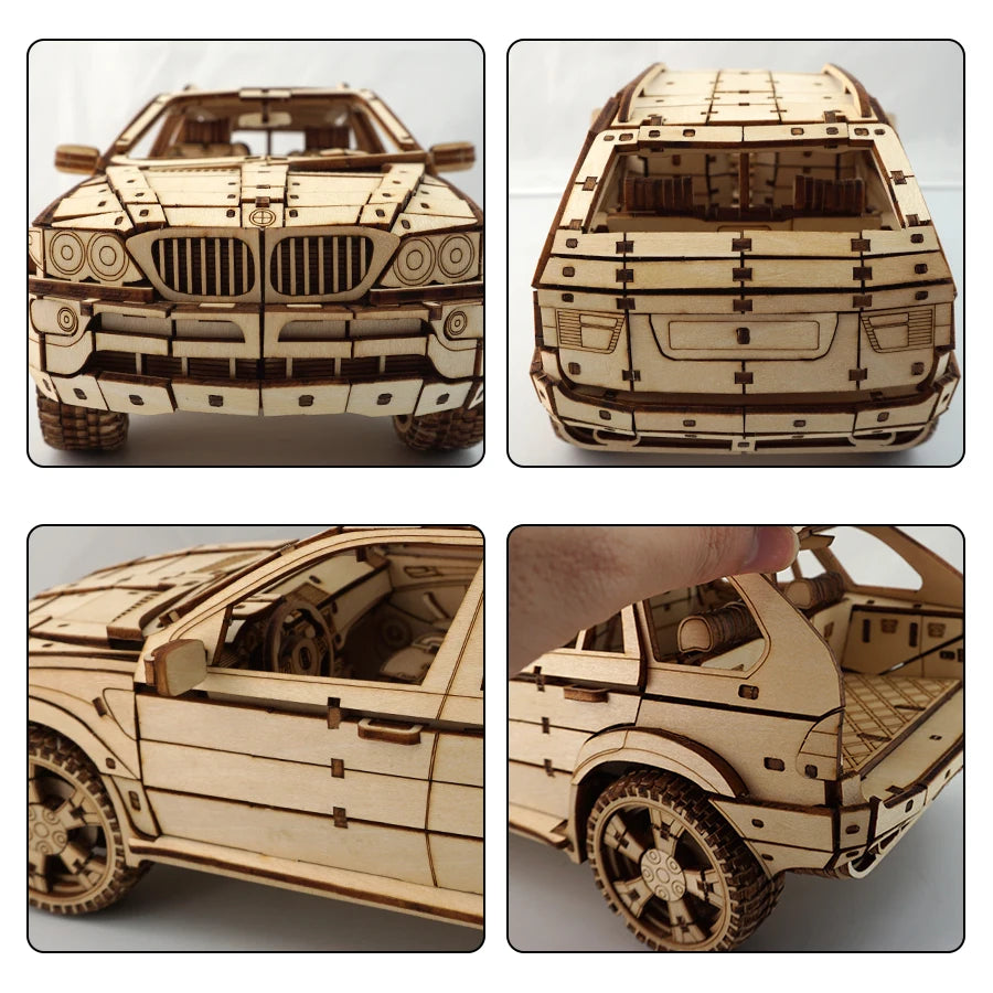 Berline Moderne OUZEY – Maquette 3D en Bois à Construire